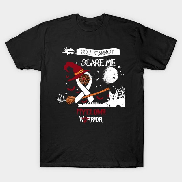 Myeloma Awareness You Cannot Scrame Burgundy Ribbon In This Family No One Fights Alone T-Shirt by Mayla90